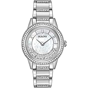 【中古】【輸入品・未使用】Bulova Men's Crystal 96L257 Silver Stainless-Steel Quartz Dress Watch