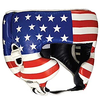 yÁzyAiEgpz(Large%J}% USA Flag) - Ringside Competition Boxing Muay Thai MMA Sparring Head Protection Headgear with Cheeks