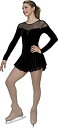 yÁzyAiEgpz(Child Medium%J}% Black) - Chloe Noel Figure Skating Velvet Double Layer Mesh Skirt Dress DLV04