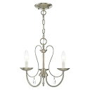 【中古】【輸入品・未使用】Livex Lighting 40863?Mirabella 3ライト14???1?/ 2?%ダブルクォーテ% Wide Pillar CandleマルチライトPE、 グレー 40863-91 1