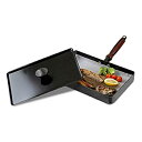 【中古】【輸入品・未使用】M&COOK スクエアタイプ 魚グリル フライパン 蓋付き