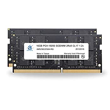 【中古】【輸入品 未使用】Adamanta 32GB (2x16GB) ノートパソコンメモリアップグレード 適合機種: Dell Inspiron 15 7000 7577 DDR4 2400Mhz PC4-19200 SODIMM 2Rx8 CL17