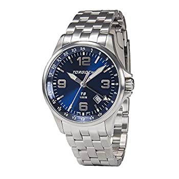 【中古】【輸入品・未使用】Torgoen T9 ブルー GMT パイロットウォッチ | 42mm - メタルストラップ(2)