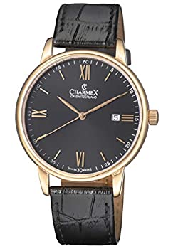 【中古】【輸入品・未使用】Charmex of Switzerland Charmex Amalfi ラグジュアリースイス製 メンズウォッチ サファイアクリスタル ブラックレザーストラップ 42mm ローズト 【中古】【輸入品・未使用】Charmex of Switzerland Charmex Amalfi ラグジュアリースイス製 メンズウォッチ サファイアクリスタル ブラックレザーストラップ 42mm ローズト
