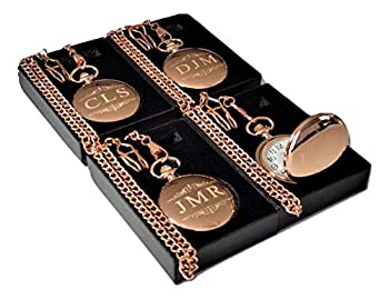 【中古】【輸入品・未使用】Eternity Engraving Inc.の刻印懐中時計5個。 カスタムフィットボックス付属、バックルチェーン、刻印付き。 懐中時...