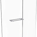 【中古】【輸入品・未使用】Dottingham Collection 18 Inch Back to Back Shower Door Towel Bar - DT-41-BB-18-SCH