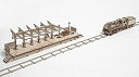 【中古】【輸入品・未使用】UGEARS セット売り スリーインワン 機関車 + 鉄道プラットフォーム+ レール機械 3Dパズル 環境に優しいギフト 難問 日曜大工 ティーンズ 大人 少