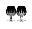 【中古】【輸入品 未使用】(None カンマ Black) - Waterford Lismore Black Brandy Glasses Set of 2