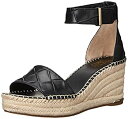 【中古】【輸入品・未使用】Franco Sarto レディース クレメンス エスパドリーユ ウェッジサンダル%カンマ% ブラック%カンマ% 24.5