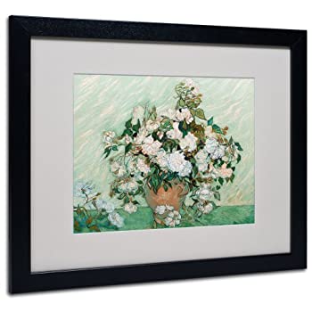 【中古】【輸入品・未使用】Trademark Fine Art Roses 1890 キャンバスウォールアート ヴィンセント・ヴァン・ゴッホ作 ブラックフレーム付き 16 by 20-Inch BL01403-B1620M