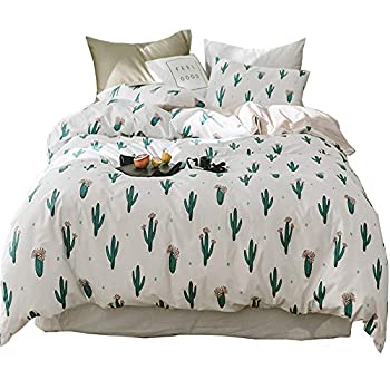 【中古】【輸入品・未使用】子供用フル寝具セット サボテンコットン掛け布団カバー クイーン 3点セット..