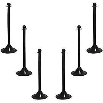 šۡ͢ʡ̤ѡMr. Chain 91503-6 Black Stanchion%% 2 link x 41 Overall Height%% Pack of 6 by Mr. Chain