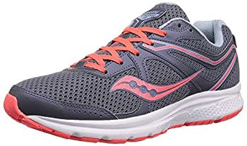 yÁzyAiEgpz[Saucony] Women's Grid Cohesion 11 Grey/Viz Red Ankle-High Mesh Running Shoe - 10.5M