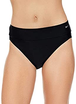 【中古】【輸入品・未使用】Reebok Women's Swimwear Banded High Leg Brief Swim Bathing Suit Bottom%カンマ% Black%カンマ% S