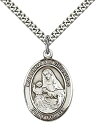 【中古】【輸入品・未使用】スターリングシルバーサンタ・マドンナ・デル・ギザッロPendant with 24?"ステンレスシルバーHeavy Curbチェーン。自転車選手の守護者