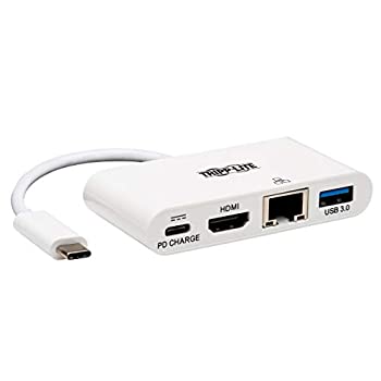 yÁzyAiEgpzTripp Lite USB C to HDMI Multiport Video Adapter Converter w/ USB-A Hub%J}% USB-C PD Charging Port & Gigabit Ethernet Port%J}% USB Ty