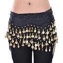 【中古】【輸入品・未使用】W & W Black Belly Dance Skirt Hip Scarf