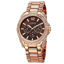 yÁzyAiEgpz[prv]August Steiner Women's AS8075RG Quartz Multifunction Brown Dial Rose-tone Bracelet Watch[sAi]