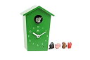 【中古】【輸入品・未使用】KOOKOO(クークー)アニマルハウス 緑色 農場での5匹の動物の鳴き声が楽しめる素晴らしい小さな鳩時計 自然の中で録音 モダンでしゃ...