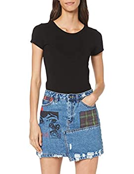 【中古】【輸入品・未使用】Desigual Women's Skirt Comic Blue（デニムミディアムウォッシュ5053）、10