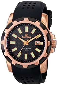 【中古】【輸入品・未使用】Sartegoメンズsqq50ランドマスターゴムバンドローズゴールドWatch