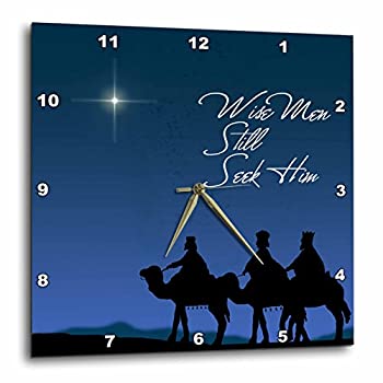 【中古】【輸入品・未使用】3dRose DPP_30754_3 Wise Men Still Seek Him Magi Follow The Christmas Star 壁掛け時計 15 x 15インチ