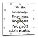 【中古】【輸入品・未使用】3dRose dpp_171882_3 I'm an Engeneer Enginere I'm Good with Math エンジニアウォールクロック、15 x 15インチ。 1
