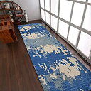 【中古】【輸入品・未使用】rugsotic Carpets hand-knottedウールラグブルーベージュn00806 2' 6'' x 10' ブルー N0...