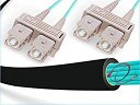 【中古】【輸入品・未使用】FiberCablesDirect - 90M OM3 SC SC ファイバーパッチケーブル | インドア/アウトドア 10Gb デュプレックス 50/125 SC - SC マルチモードジャン