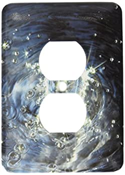 【中古】【輸入品・未使用】3drose LSP _ 27272?_ 6?water dropletスプラッシュブルークリアSparkle 2-plugコンセントカバー