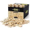 【中古】【輸入品 未使用】Magicfly スクラブルタイル 500枚 木製クラフト スクラブル文字 ワードタイル A-Z 木製ギフトデコレーション スクラブルクロスワードゲーム