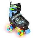 【中古】【輸入品・未使用】Xino Sports 調節可能 ローラースケート 子供用 - イルミネーションLED PUホイール 安全で耐久性のあるローラースケー...