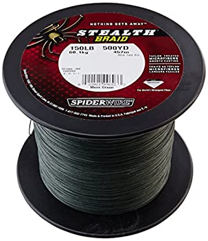 šۡ͢ʡ̤ѡ(6/1 Pound Test-3000 Yard%% Moss Green) - Spiderwire Stealth Braid Superline Fishing Line (Bulk Spools)