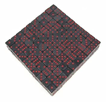 šۡ͢ʡ̤ѡCharcoal Red Marbleized d6 16mm 200ea