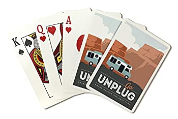 グランドキャニオン国立公園 Go Unplug レトロRV(トランプデッキ 52枚のポーカーサイズ ジョーカー付き)