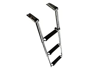 【中古】【輸入品・未使用】MARINE CITY ステンレススチール 3段はしご スライドガッジオン ボート ヨ..