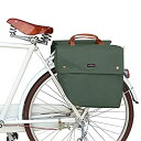 【中古】【輸入品・未使用】TOURBON ダブルサイクリングバイク 自転車パニエバッグ リアラック用 (防水キャンバス、ロールアップ)