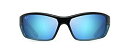 【中古】【輸入品 未使用】Maui Jim Men 039 s Barrier Reef B792-06C Black Rectangle Sunglasses