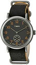 【中古】【輸入品・未使用】Timex (タイメックス) メンズ TW2P86700 ウィークエンダー 40 腕時計 ミニスウィープ チタントーン/ブラックレザー スリップスルーバンド