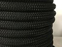 【中古】【輸入品・未使用】1?%ダブルクォーテ%ブラックダブルで使用可能な編組ナイロンロープ、50フィート、100フィートと150フィート ブラック