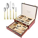 【中古】【輸入品・未使用】イタリアコレクション 'アンティークギリシャ' 72ピース プレミアム銀食器 サービングセット