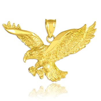 【中古】【輸入品・未使用】14K ゴールド フライングイーグル ペンダント