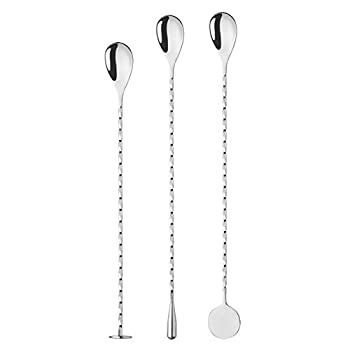 【中古】【輸入品・未使用】Hiware Stirring Spoon%カンマ% Long Handle Mixing Spoon%カンマ% Stainless Steel Cocktail Spoon%カンマ% Spiral Pattern Bar Spoon%カンマ% Cocktail Mix