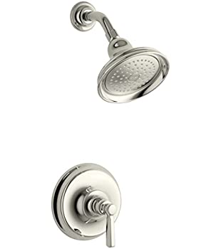 【中古】【輸入品・未使用】Kohler TS10583-4-SN Bancroft Rite-Tempシャワーバルブトリム メタルレバーハンドルと2.5ガロンシャワーヘッド付き