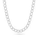 【中古】【輸入品・未使用】Pori Jewelers 925 スターリングシルバー 12mm キューバ/カーブリンクチェーンネックレス - イタリア製 - カニ...