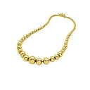 【中古】【輸入品・未使用】Verona Jewelers 14K イエローゴールド グラデーションビーズボールネックレスチェーン レディース