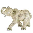 【中古】【輸入品・未使用】Keren Kopal シルバーエレファント置物 小物入れ ジュエリー収納ケース 手塗り タイ 動物 ギフトアイデア 限定版