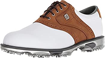 FootJoy メンズ DryJoys ツアー 前シーズンスタイル ゴルフシューズ%カンマ% ホワイト/ボンバー トープ%カンマ% 7 X-Wide