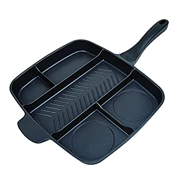 【中古】【輸入品・未使用】Master Pan Non-Stick Divided Grill/Fry/Oven Meal Skillet%カンマ% 15%カンマ% Black by Master Pan