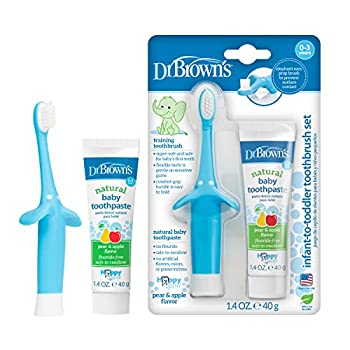 yÁzyAiEgpzDr. Brown's Infant Toothbrush and Toothpaste Combo Pack%J}% Blue%J}% 1.4 Ounce by Dr. Brown's [sAi]